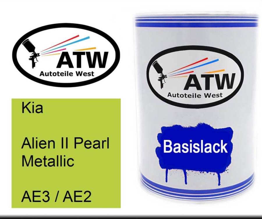 Kia, Alien II Pearl Metallic, AE3 / AE2: 500ml Lackdose, von ATW Autoteile West.